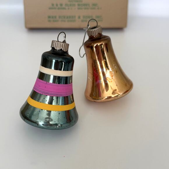 1940's Era Shiny Brite Box and Glass Ornaments Made in USA Max Eckardt - Picture 6 of 15